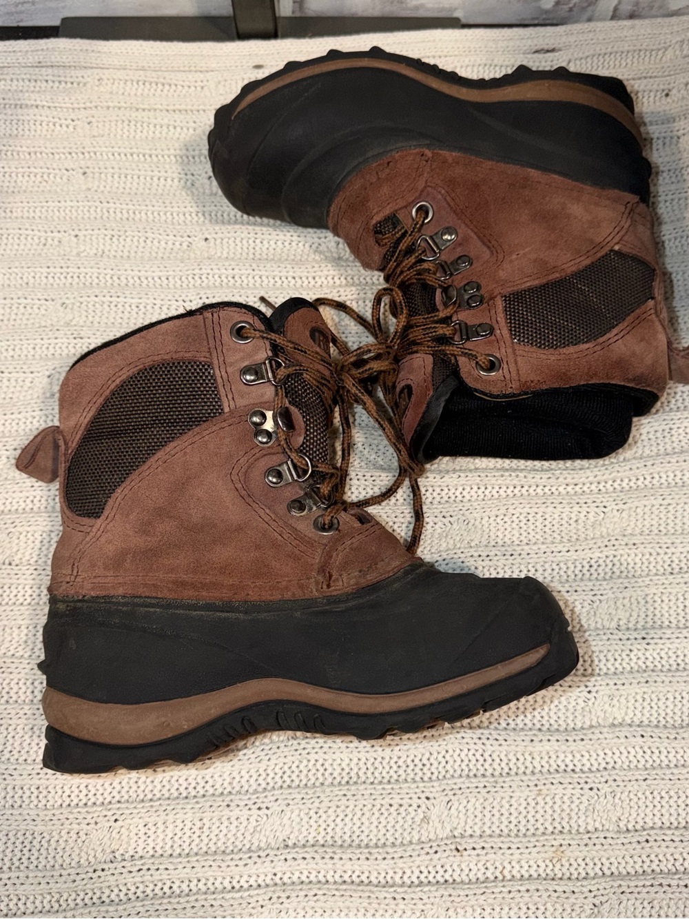 Kids Waterproof Brown Winter Boots with Slip-Resistant Sole